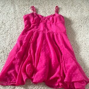 Pink party dress with ajustable straps
